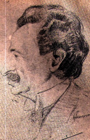 Vladimir Filakovac - Branislav Nušić (crtež olovkokm)